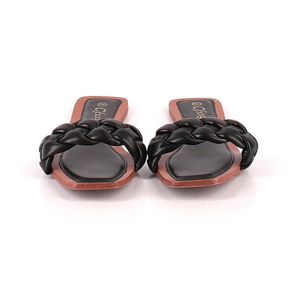 Black Braided Sandals